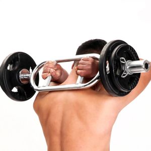 Heben solider Langhantel -Trizeps -Stange für Gewichtheber Bodybuilding Faden Curling Stab passt 1/2 Zoll Teller Fitness Fitness -Fitness -Trend -Zug Bar