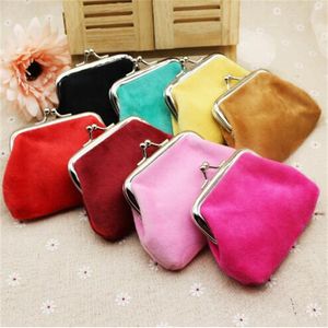 Candy Color Plush Zero Wallet Student Fabric Art Coin Bag Children's Small Gift
