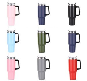 30oz Mug Tumbler With Handle Insulated Tumblers Lids Straw Stainless Steel Coffee Termos Cup ready to ship Vacuum Insulated Water Bottles