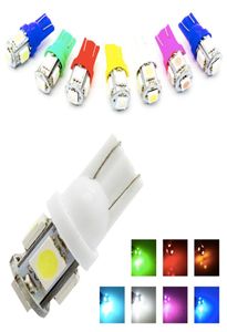 100x T10 White Red Blue Lights Car Dashboard Trunk Signal Replacement Reverse Wedge 5SMD 5050 DC 12V W5W 194 168 2825 LAMP BULB4418314