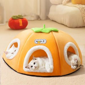 Mats New Indoor Cat House Soft Cozy Cat Cave Bed Foldable Removable Warm House Nest With Mat For Small Medium Cats Animals Kennel