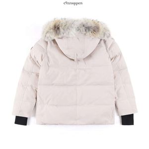 Mano di alta qualità giacca cappotto d'oca vera big wolf pelliccia canadese wyndham overcopone abbigliamento stile moda esterno inverno parka 419