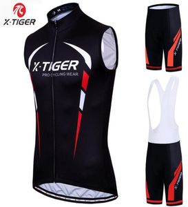 XTiger Pro Sleeveless Cycling Jersey Set Racing Bicycle Cycling kit Summer Mountain Bike Vests Clothing Ropa9989244