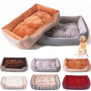 Mats 2020 Baby Soft Large Pet Dog Bed Cat Kennel varm mysig hund hus mjuk fleece bo hund korgar matta hösten vinter vattentät kennel