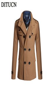 Fall2016 New Winter Men Trench Coat Long Fashion StylishDoubleastedOvercoat Thick Warm Men Trench Shoppingditucn7824427