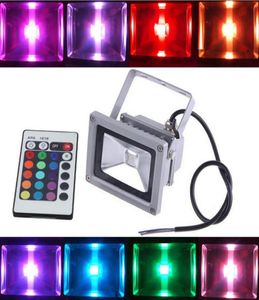 10 W RGB-LED-Flutlicht für den Außenbereich, wasserdicht, IP66, mit 24-Tasten-Fernbedienung, AC 110–240 V, energiesparendes Licht, Lampe 6147349