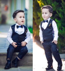 Bröllopshändelser The Boy Gentleman Suit Peaked Lapel Boys Suits Tie Custom Made Formal Boy039s wear9686348