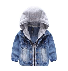 Bebê jaqueta jeans meninas crianças 2019 primavera meninos hoodies casaco denim manga longa outerwear crianças blusão 2876796