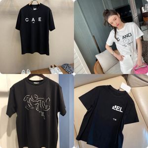 Kort ärm C-serie tryckt klassisk smal kort ärm rund nack mode t-shirt, rund hals 100% bomullst-shirt