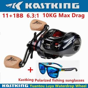 ボート釣り竿Kastking Spartacus Plus BaitCasting Reel Dual Brake System Reel 10kg Max Drag 11+1 BBS High Speed Fishing Reel YQ240301