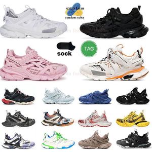 Paris Moda Kalitesi Tasarımcı Track LED 3.0 2.0 Sneakers Pistleri LED 3XL Paris Triple S Italy Marka Platform Eğitmeni Full Siyah Glow Runners Unisex Ayakkabı