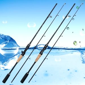 Rods Carbon Fiber Lure Rod for Bass and Trout Fishing, 1.65m 1.8m Spinning Casting Pole, M Power 825g Jig Fishing Rods