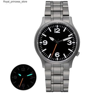Outros relógios BERNY Titanium Mens Watch Leve Sports Quartz Titanium Sapphire Glass Glow 5ATM Waterproof ES Q240301