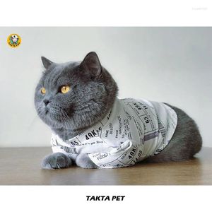 Cat Costumes Pet Kitten T-shirt Vest Clothing Sunglasses Spring/Summer Travel Print Short Sleeve Small To Medium Dog