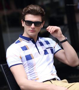 Men039s Polos Special Offer Mens Summer Blue Yellow Plaid Short Sleeved Tshirt AntiShrink AntiFade Comfortable Fine Quality S4211428