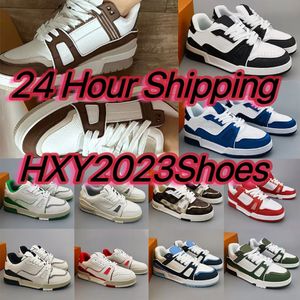 Designer Trainer Sneaker lvity Casual Shoes Calfskin Leather Abloh Black White Green Red Blue Leather Overlays Platform outdoor Walking Low Sneakers