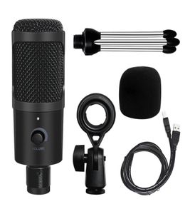 RK1 Record Condenser Microphone for iPhone Android Laptop Computer Professional USB Mic with Earphone for Game Live PK BM8007473590