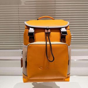 Designer mochila vários bolsos sacos grande capacidade dois ombro genuíno couro viagem bagagem designer bolsa de luxo bolsa de montanhismo ao ar livre