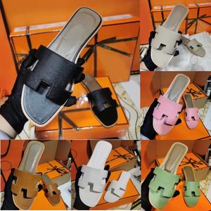 2024 Slipper Designer Damen Slides Flache Sliders Sommer Sandalen Sandale Schuhe Damen Klassische Marke Casual Frau Außerhalb Hausschuhe Strand Echt Top Qualität Größe 35-42