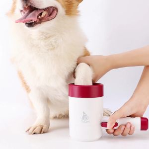 Diapers Automatic Pet Dog Foot Washer Cleaner Brush Soft Silicone Needle Cat Paw Cleaner Paw Washing Cup Scrub Free Washer