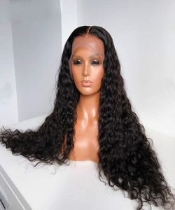 Lös curl 250 densitet 13x6 spets främre mänskliga hår peruk 360 spets frontala peruk brasiliansk remy vattenvåg 30 tum full du maj2800074