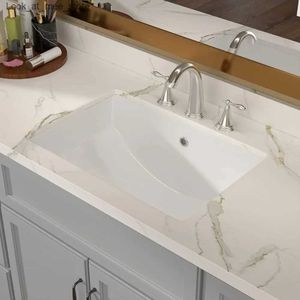 Banyo Lavabo muslukları Washbasin banyo mobilya tabanı banyo lavabo - sıradan 21x15 inç banyo vanity lavabo dikdörtgen lavabo q240301