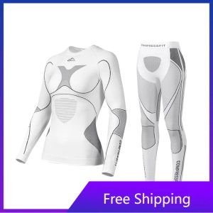 Set Men Women Ski Thermal Unterwäsche Sets Sport Schnell trockener Tracksuit Fitness Training Übung enge Hemden Jacken Sportanzüge Sportanzüge