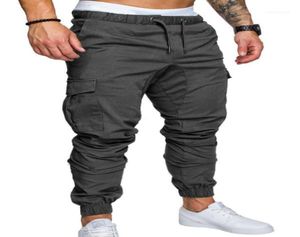 2018 Sport Jogger Männer Hip Hop Harem Jogger Hosen Männliche Hosen Männer Solide Multipocket Hosen Elastische Taille Jogginghose112641834