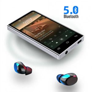 スピーカー4インチHD MP3 MP4プレーヤーフルタッチスクリーンBluetooth 5.0ビルトインビデオ音楽プレーヤーFMラジオレコード電子ブックボックススピーカー