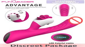 9 Speed ​​Rotation ORAL SEX PADED Vibrator Tongue Licking Toy G Spot Dildo Vibrators For Women Vibrating Clitoris Stimulator Sex To7815329