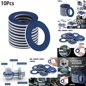 Nya nya nya 10st-motortråd Oil Drain Sump Plug-packningar Tvätten 12mm hålmutter för Toyota Lexus OE# 90430-12031 Biltillbehör H9V8