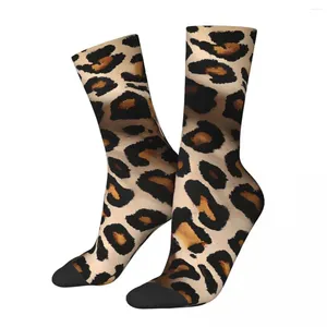 Herrstrumpor leopard mönster män kvinnor utomhus nyhet vår sommar höst vinter strumpor gåva
