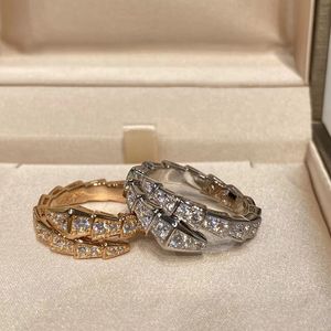 designer snake ring vinper ring gold rings size 6 7 8 9 gold sliver plated Not allergic silver rose gold wrap ring 18K open serpentine viperr rings ring gifts sets box