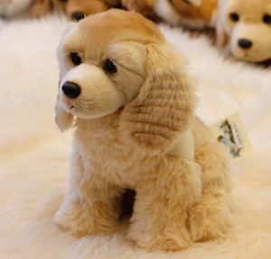 qualità morbido realistico animale Cocker Spaniel peluche animali domestici di peluche cane bambola regalo per bambini auto deco 21x15x25 cm DY501301853306