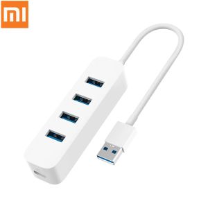 Control Xiaomi USB 3.0 Hub Adapter 4 Universal Port 350MB/s USB 3.0 Gigabit Adapter HUB Docking Station For Tablet Computer Laptop