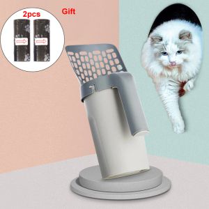 Husbrytning 2023New Cat Lull Shovel Scoop Filter Clean Toalett Garbag Picker Cat Litter Box Self Cleaning Cat Supplies Accessory Löstagbar