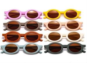 Okulary przeciwsłoneczne projektant okularów przeciwsłonecznych Dziecko lustro słoneczne okulary cukierki kolor solidny retro okrągła rama okulary dla chłopców dziewczyna1632490