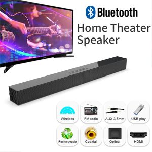Högtalare TV -högtalare Homeater Sound Bar Wireless Bluetooth Audio Support Optical HDMI Arc för projektor