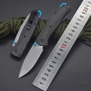 BM535 Carbon Fiber Handle Knife High Hardness Sharp Blade Outdoor EDC Tool 535-3 Bugout Satin S90V AXIS Folding Knife Original Box Packaging 503