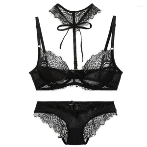 Reggiseni Set 2024 Sexy Ultra-sottile Spessore Nero Beige Rosa Viola Rosso Bianco Femal Lingerie BCDE Coppa Reggiseno Push Up Biancheria intima