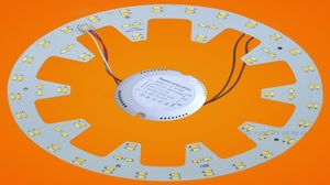 Tavan Işıkları 1082in 24W 96 LED'ler 5730 SMD Üç açık renk LED Alüminyum PCB Yuvarlak Tahta Paneli7558773