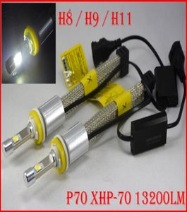 Nyaste 1 Set H11 P70 CRE 6600LM 110W LED -strålkastaromvandlingssats XHP70 Kör dimlamplampa H7 H8 H9 H4 H16JP 9006 H13 9007 56679209