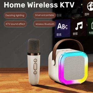 Speakers Home Ktv Audio Set Mobile Phone TV Ksong Mini Karaoke Sing Complete Equipment Portable Wireless Bluetooth Sound Children's Gift