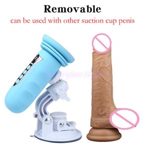 Gerçekçi Dildo Seks Penis İtme Otomatik Seks Makinesi Çoğu Emme Kupası Dildo Kadınlar Mastürbator Teleskopik Seks Tabancası CX206725399