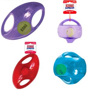 Toys M/L Size KONG Jumbler Ball/Football Dog Toy, Color Varies