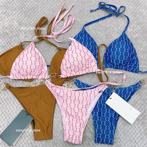 Designer di marca italiano Bikini da donna di alta qualità set sexy in due pezzi stampa bellissimo bikini trasparente costume da bagno di lusso