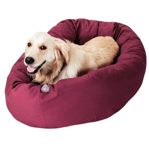 Mattor Poly/Cotton Bagel Pet Bed for Dogs, Pet Supplies, Cat and Dog Nest Mat, mjuk och bekväm, enkel och modern, varmt husdjursbo