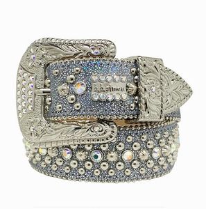 luxury Designer Belt Bb Simon Belts Men Women high-quality diamond belt Shiny metal gem button Black Blue White Multicolour Rhinestones Gift belt c83