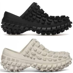 Defender Clog Schwarze Gummi-Designer-Sandalen für Herren und Damen, Plattform, Reifensohle, Sandale, weiße Sommer-Strandschuhe, übertriebene, berühmte Pariser Luxus-Hausschuhe