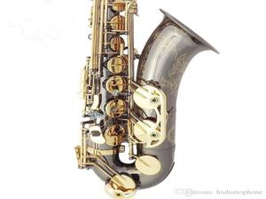 Novo saxofone tenor de alta qualidade saxofone tenor plano tocando profissionalmente parágrafo música saxofone preto 8308388